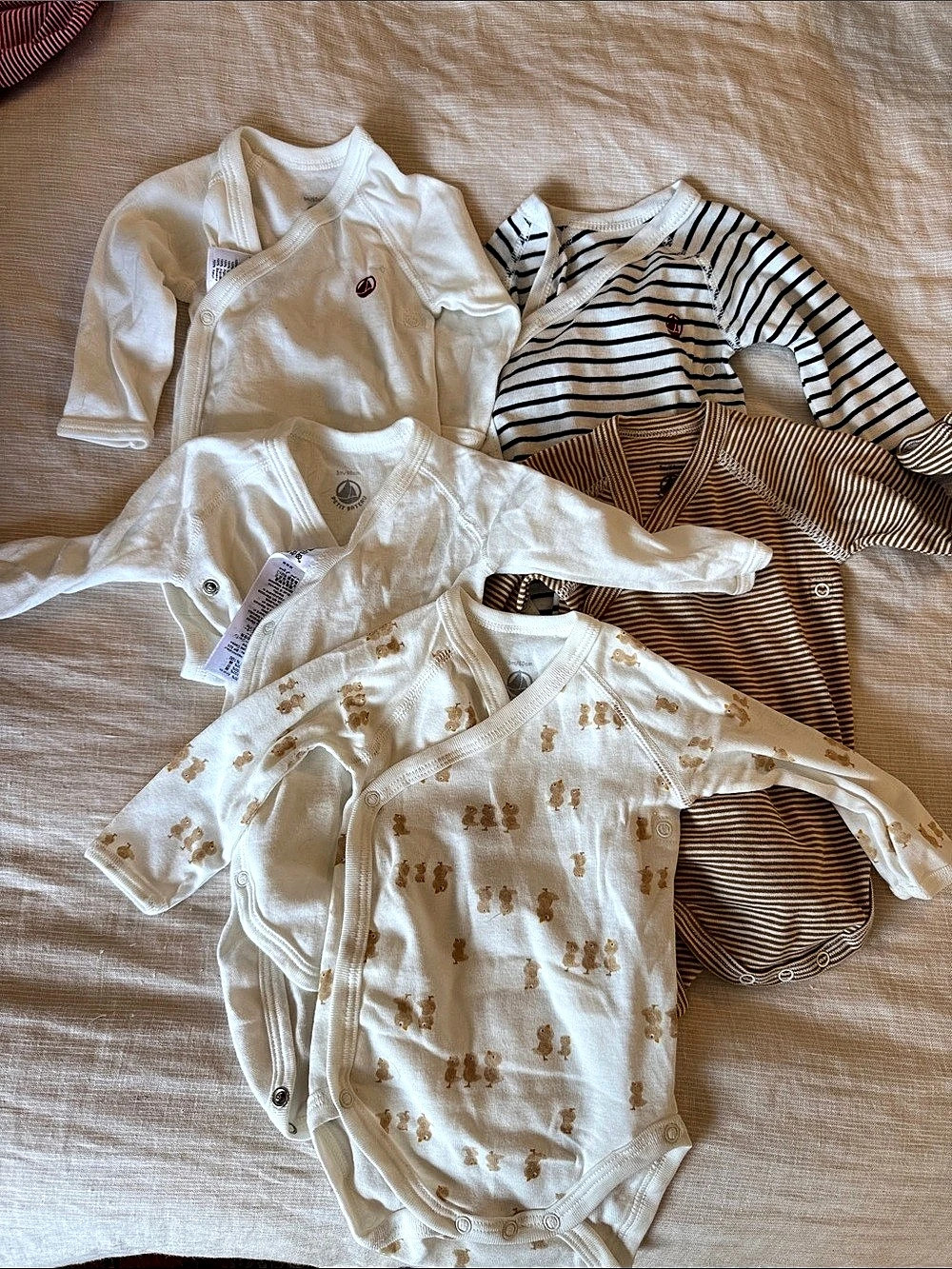 Petit Bateau Baby Bodysuit Bundle Baby 3M/60cm includes 5